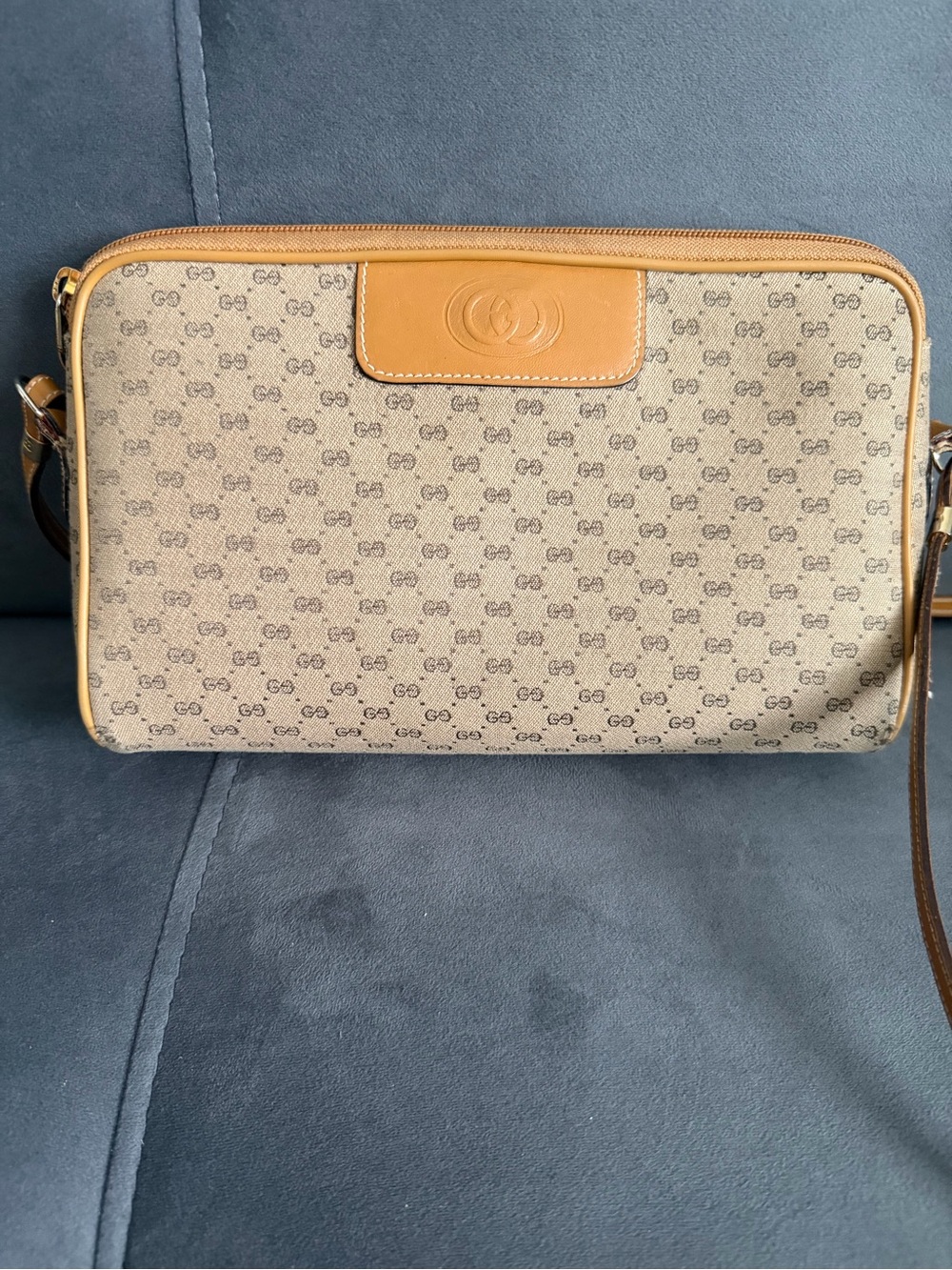 Gucci vintage Monogram Canvas Crossbody Bag